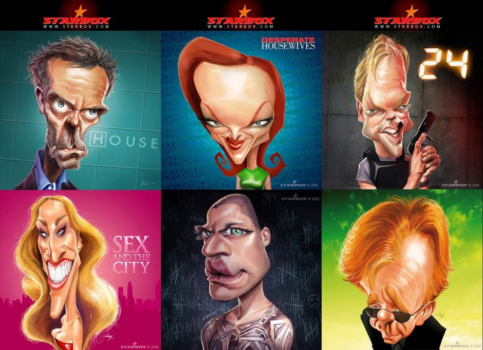 Caricatures-seeries-TV
